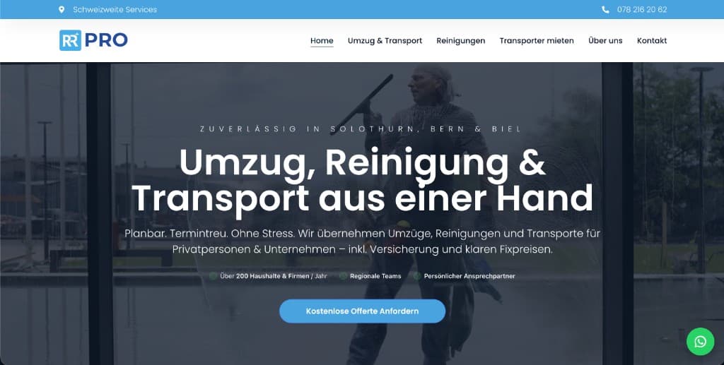 Website-Ausschnitt RR-Pro